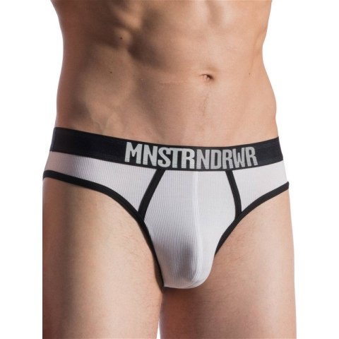 MAJTKI MĘSKIE MANSTORE JOCK BRIEF STRAP BIAŁE M811 XL