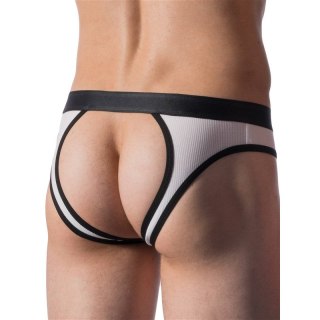 MAJTKI MĘSKIE MANSTORE JOCK BRIEF STRAP BIAŁE M811 XL