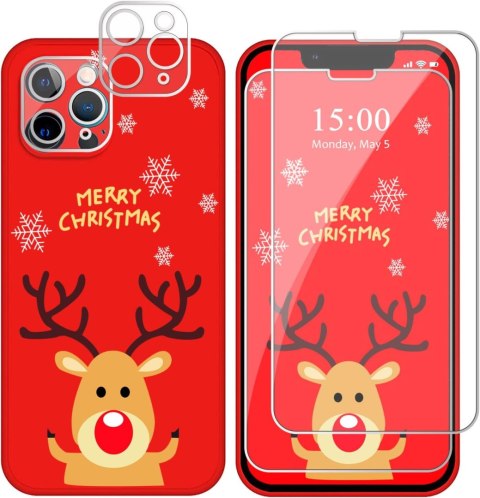 ZESTAW ETUI APPLE IPHONE 11 CZERWONE ŚWIĄTECZNE +2x SZKŁO HARTOWANE ZESTAW ETUI APPLE IPHONE 11 CZERWONE ŚWIĄTECZNE +2x SZKŁO HARTOWANE