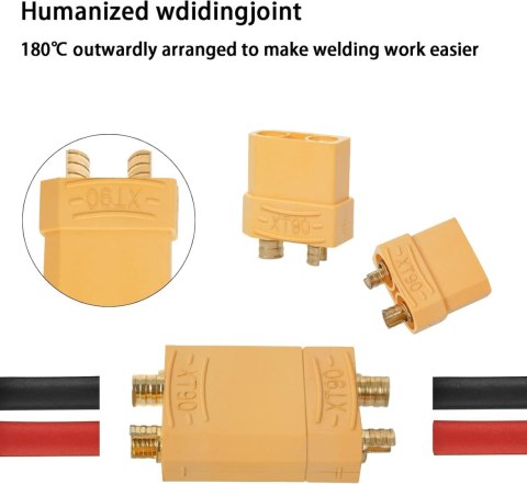 10x ZŁĄCZA XT90 DO BATERII LIPO