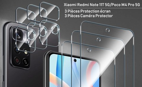 3x SZKŁO HARTOWANE XIAOMI REDMI NOTE 11T 5G/POCO M4 PRO 5G MOCNE WYTRZYMAŁE