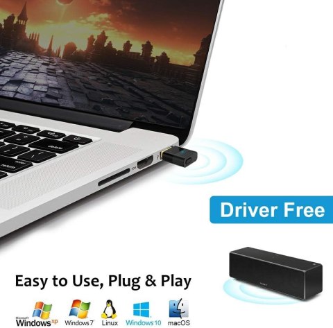 ADAPTER BLUETOOTH 5.0 USB DO SŁUCHAWEK TV PS PC TYLKO DO DŹWIĘKU