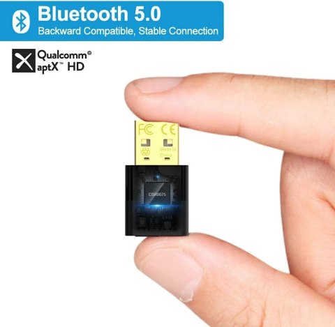 ADAPTER BLUETOOTH 5.0 USB DO SŁUCHAWEK TV PS PC TYLKO DO DŹWIĘKU