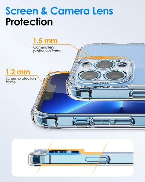 ETUI APPLE IPHONE 13 PRO SILIKONOWE WZMOCNIONE Z OCHRONĄ APARATU A2483