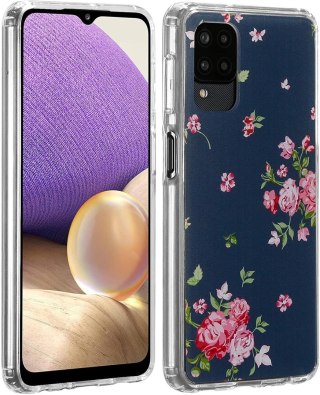 ETUI CASE DO SAMSUNG GALAXY A32 5G SOLIDNE WZÓR W KWIATY PLECKI SM-A326B