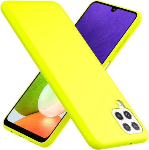 ETUI PLECKI SAMSUNG GALAXY A22 CASE SILIKONOWY ŻÓŁTY NEONOWY SM-A225F