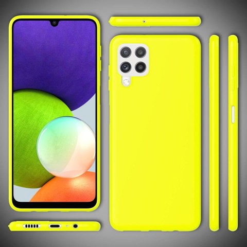 ETUI PLECKI SAMSUNG GALAXY A22 CASE SILIKONOWY ŻÓŁTY NEONOWY SM-A225F