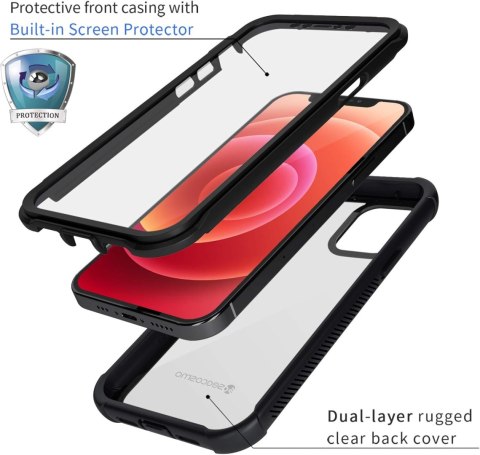 ETUI POKROWIEC DO APPLE IPHONE 12/12 PRO CASE ZAMYKANA RAMKA SOLIDNY