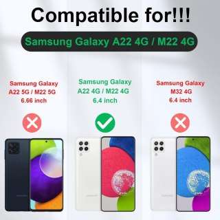 ETUI POKROWIEC DO SAMSUNG GALAXY A22 4G CASE ZAMYKANY Z KLAPKĄ CZARNY