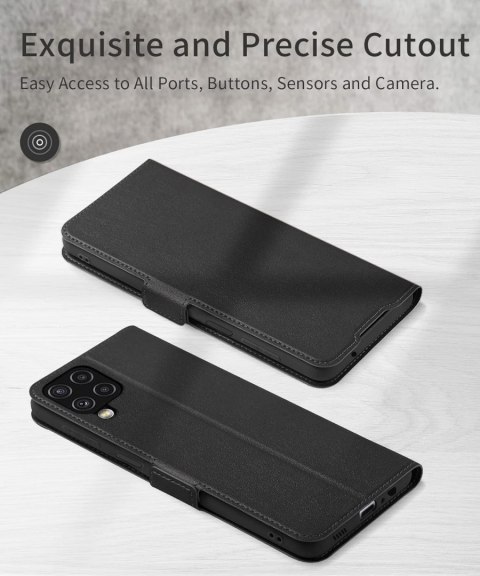 ETUI POKROWIEC DO SAMSUNG GALAXY A22 4G CASE ZAMYKANY Z KLAPKĄ CZARNY