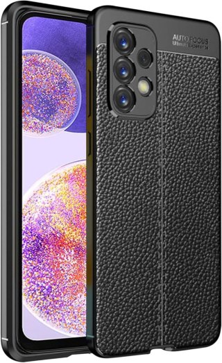 ETUI POKROWIEC DO SAMSUNG GALAXY A23 4G CZARNE SOLIDNE PLECKI EKOSKÓRA