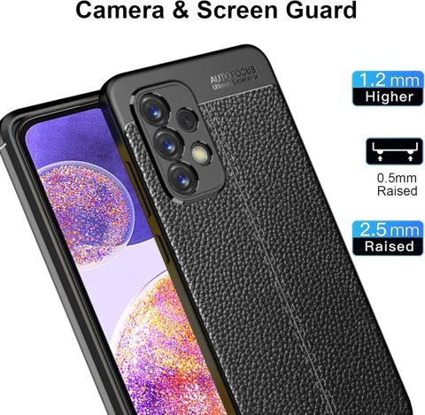 ETUI POKROWIEC DO SAMSUNG GALAXY A23 4G CZARNE SOLIDNE PLECKI EKOSKÓRA