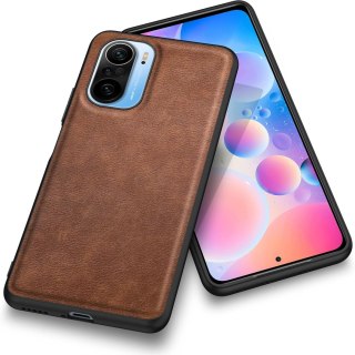 ETUI POKROWIEC DO TELEFONU XIAOMI REDMI K40 PRO+ BRĄZOWE ECOSKÓRA