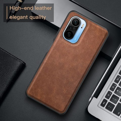 ETUI POKROWIEC DO TELEFONU XIAOMI REDMI K40 PRO+ BRĄZOWE ECOSKÓRA