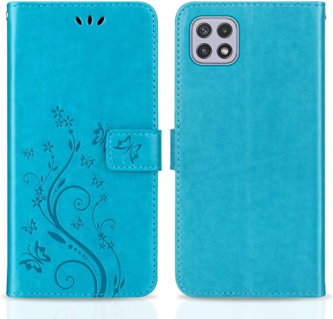 ETUI POKROWIEC SAMSUNG GALAXY A22 5G ZAMYKANE Z KLAPKĄ +2x SZKŁO HARTOWANE