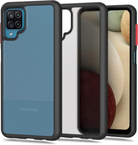 ETUI SAMSUNG GALAXY A12/M12 CZARNA RAMKA PRZEZROCZYSTE PLECKI CASE