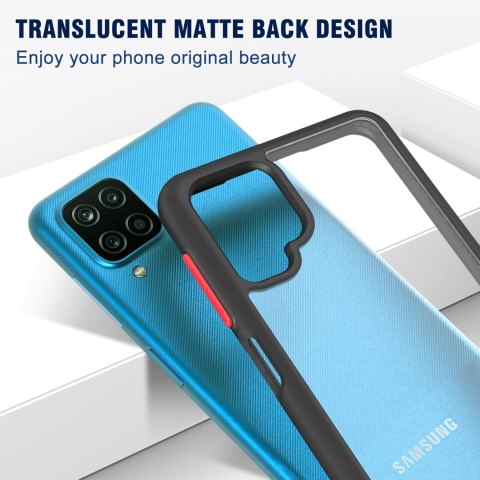 ETUI SAMSUNG GALAXY A12/M12 CZARNA RAMKA PRZEZROCZYSTE PLECKI CASE