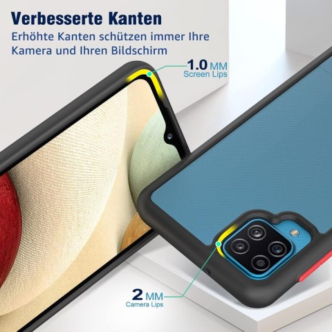 ETUI SAMSUNG GALAXY A12/M12 CZARNA RAMKA PRZEZROCZYSTE PLECKI CASE