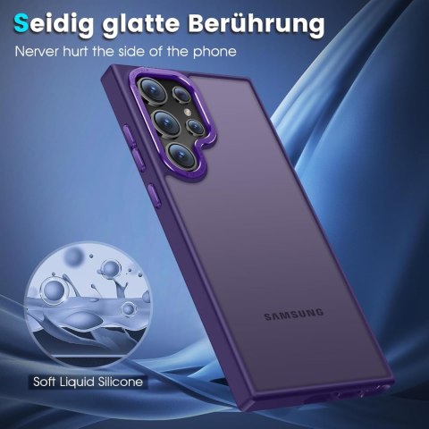 ETUI SAMSUNG GALAXY S23 ULTRA 5G CZARNY MATOWY PRZYDYMIONY TYŁ SM-S918B