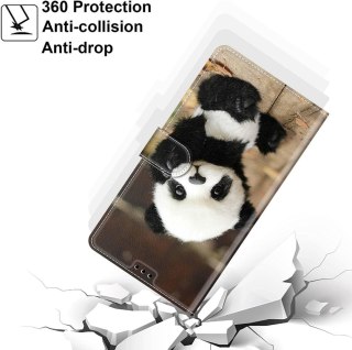 ETUI Z KLAPKĄ XIAOMI REDMI NOTE 11T 5G/POCO M4 PRO 5G MIŚ PANDA +ZAWIESZKA