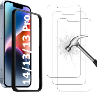 SZKŁO HARTOWANE APPLE IPHONE 14 SOLIDNE A2882 3 SZTUKI +ZESTAW DO MONTAŻU