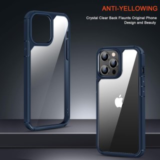 ZESTAW ETUI GRANATOWA RAMKA APPLE IPHONE 14 PRO +SZKŁO HARTOWANE A2890