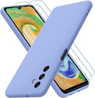 ZESTAW ETUI SILIKONOWE BŁĘKITNE SAMSUNG GALAXY A13 5G +3x SZKŁO HARTOWANE