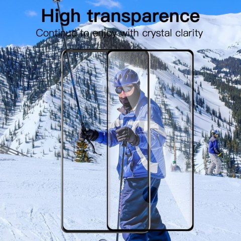 2x SZKŁO HARTOWANE 9H GOOGLE PIXEL 6 PRO TRANSPARENTNE Z CZARNĄ RAMKĄ