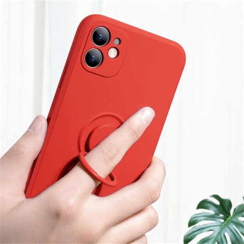 ETUI APPLE IPHONE 11 PRO CASE SILIKONOWY CZERWONY +RING PODSTAWKA A2160