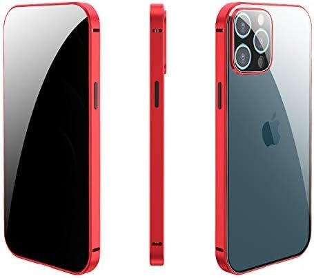 ETUI APPLE IPHONE 12 PRO CZERWONE CZARNE RAMKA ZAMYKANE OSŁONA EKRANU