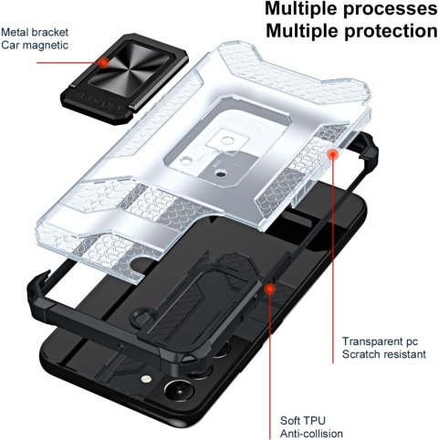 ETUI CASE SAMSUNG GALAXY S22++ 5G CZARNY Z PIERŚCIENIEM +FOLIA OCHRONNA