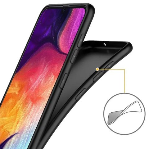 ETUI CZARNE SILIKONOWE SAMSUNG GALAXY A50 ELASTYCZNY CIENKI CASE SM-A505F