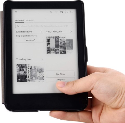 ETUI CZYTNIK KSIĄŻEK KINDLE 10 GEN 2019 6" SZARY Z TKANINY ELEGANCKI