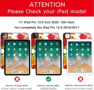 ETUI DO APPLE IPAD PRO 12.9" 4 GENEREACJI 2020 ZAMYKANE Z KLAPKĄ +POKROWIEC