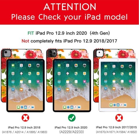 ETUI DO APPLE IPAD PRO 12.9" 4 GENEREACJI 2020 ZAMYKANE Z KLAPKĄ +POKROWIEC