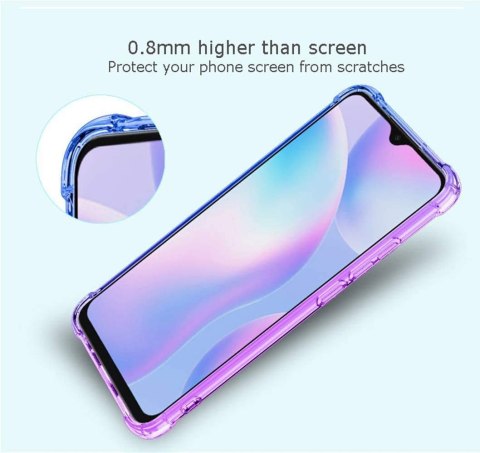 ETUI DO XIAOMI REDMI 9AT FIOLETOWE SILIKONOWE PLECKI WZMOCNIONE BRZEGI