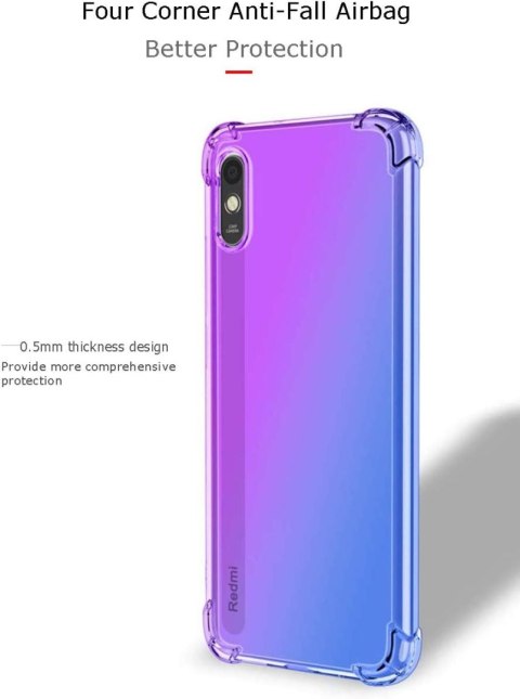 ETUI DO XIAOMI REDMI 9AT FIOLETOWE SILIKONOWE PLECKI WZMOCNIONE BRZEGI