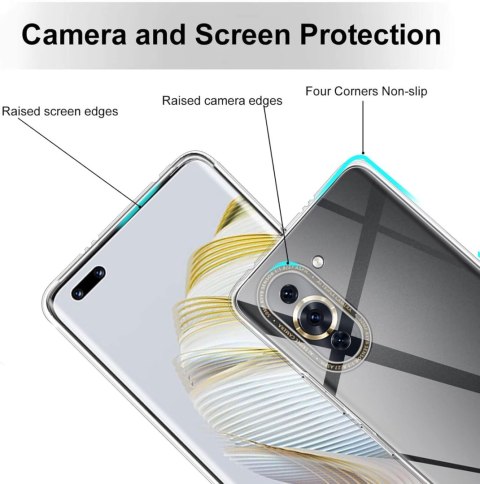 ETUI HUAWEI NOVA 10 CASE SILIKONOWY PRZEZROCZYSTY Z OCHRONĄ APARATU