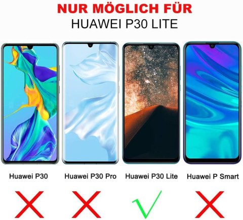 ETUI HUAWEI P30 LITE CZARNE MATOWE SILIKONOWE ELASTYCZNE MAR-LX1A