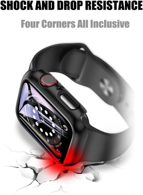 ETUI OCHRONNE NA ZEGAREK APPLE WATCH SERIES 7 45mm CIEMNE SZARE