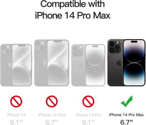 ETUI PLECKI DO APPLE IPHONE 14 PRO MAX CZARNA RAMKA + 2x SZKŁO HARTOWANE