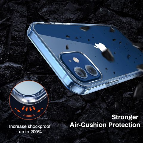 ETUI POKROWIEC APPLE IPHONE 12/12 PRO BEZBARWNE PLECKI OCHRONA EKRANU