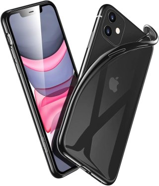 ETUI POKROWIEC DO APPLE IPHONE 11 CASE SILIKONOWY CZARNA RAMKA PLECKI A2111