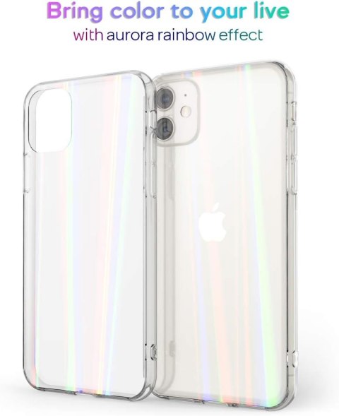 ETUI POKROWIEC DO APPLE IPHONE 11 SILIKONOWE PRZEZROCZYSTE HOLOGRAMOWE