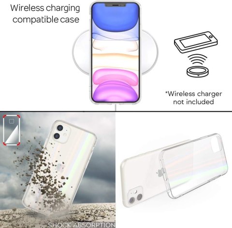 ETUI POKROWIEC DO APPLE IPHONE 11 SILIKONOWE PRZEZROCZYSTE HOLOGRAMOWE