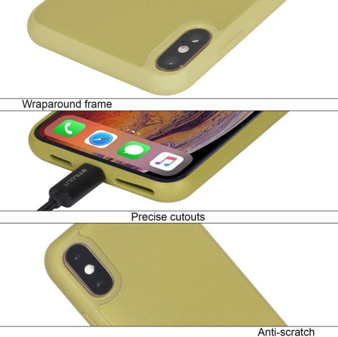 ETUI POKROWIEC DO APPLE IPHONE XS/X 5.8' ZIELONY KHAKI SOLIDNY WYTRZYMAŁY