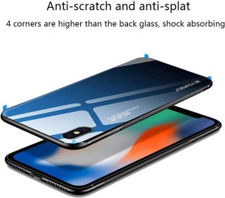 ETUI POKROWIEC DO APPLE IPHONE XS MAX NIEBIESKI SOLIDNY WYTRZYMAŁY A1921