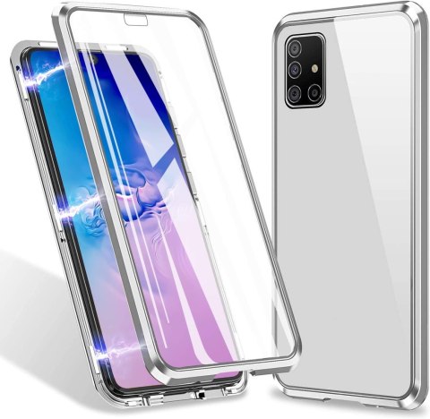 ETUI POKROWIEC SAMSUNG GALAXY S10/A91 SREBRNY ZAMYKANA RAMKA WYTRYZYMAŁE