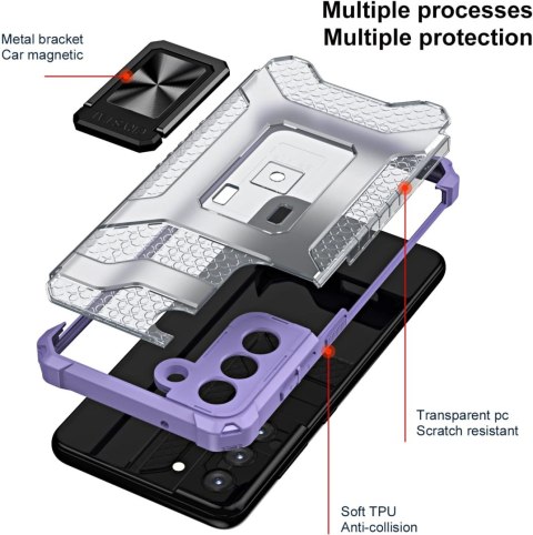 ETUI POKROWIEC SAMSUNG GALAXY S21 5G RÓŻOWE Z PIERŚCIENIEM + FOLIA OCHRONNA