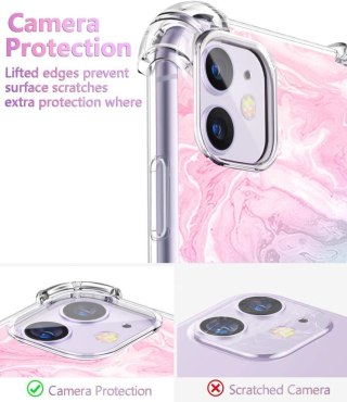 ETUI SILIKONOWE APPLE IPHONE 11 RÓŻOWE NIEBIESKIE GLAMOUR A2111